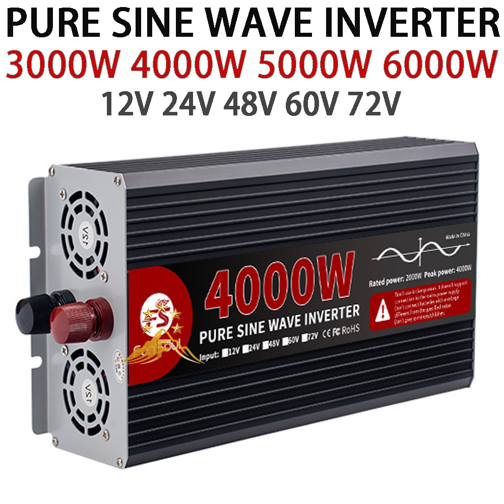 Pure Sine Wave Inverter 5000W 48V 220V - Inverter Gelombang Sinus Murni Daya Nyata