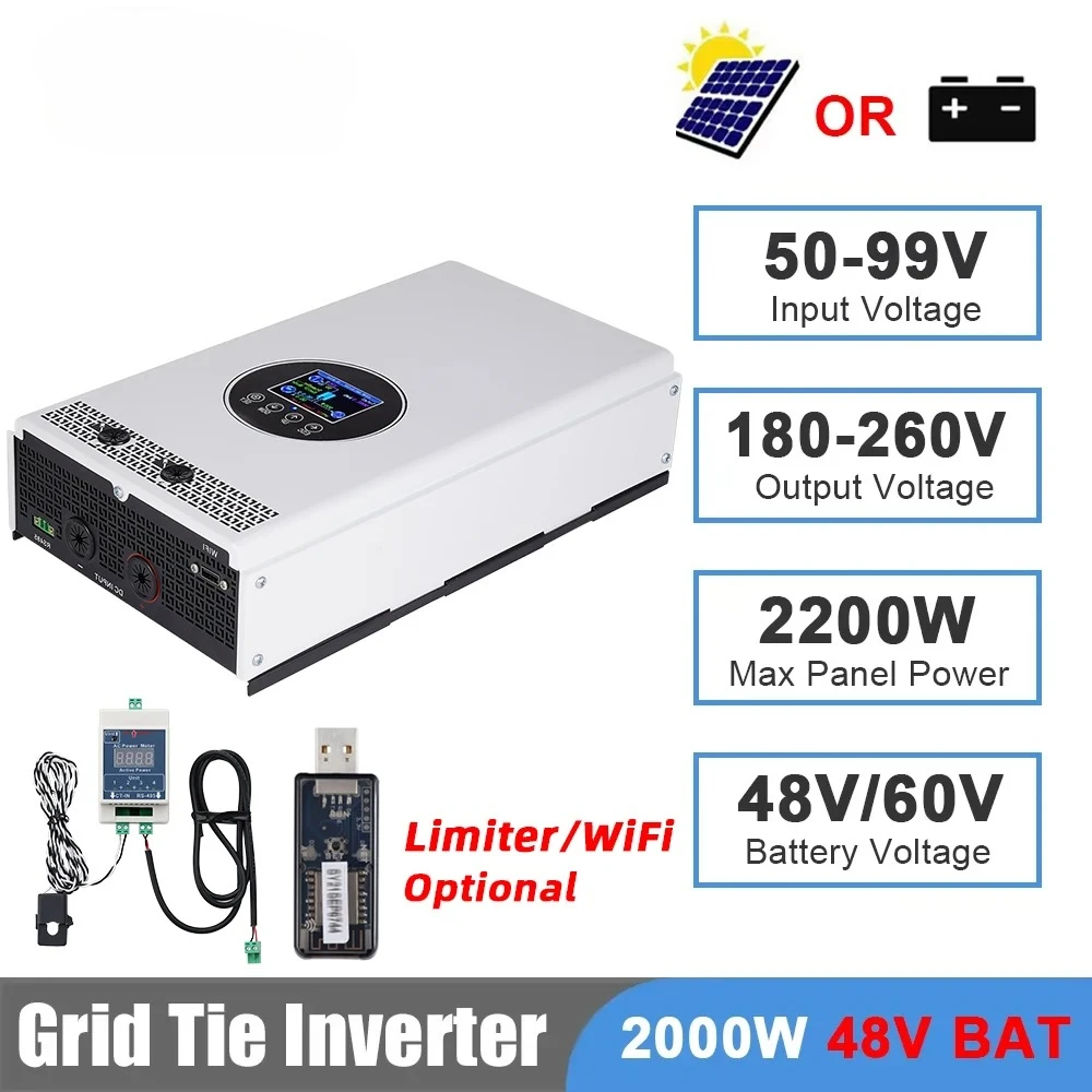 Grid Tie Inverter Limiter 2000W - Inverter Grid Tie 2000W 1500W, Input