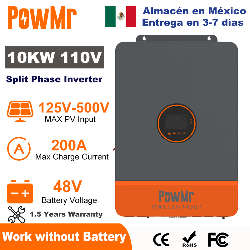 Split Phase Inverter 10Kw 110V 220V - PowMr 10KW Inverter Fase Terpisah 48V