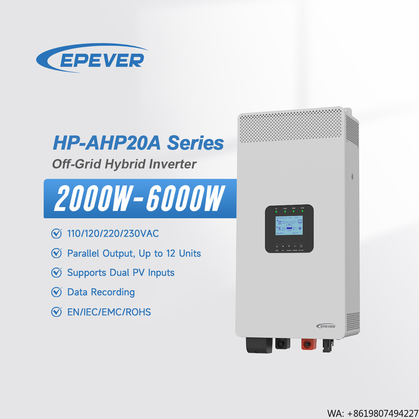 Inverter Epever DC 24V 48V ke  - Hybrid Solar Inverter 5.5Kw Mppt 48V ulasan dan harga