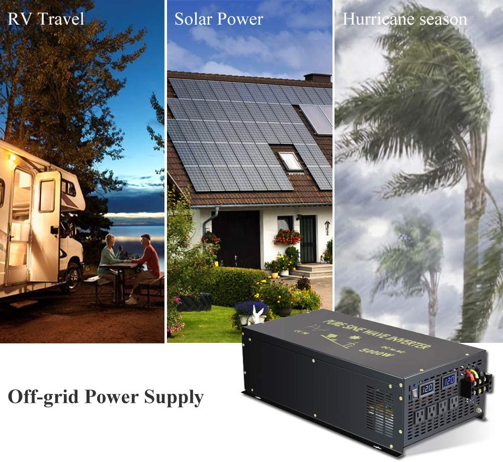 Inverter Tenaga Surya Gelomban - Pure Sine Wave Inverter 5000W 48V 220V ulasan dan harga